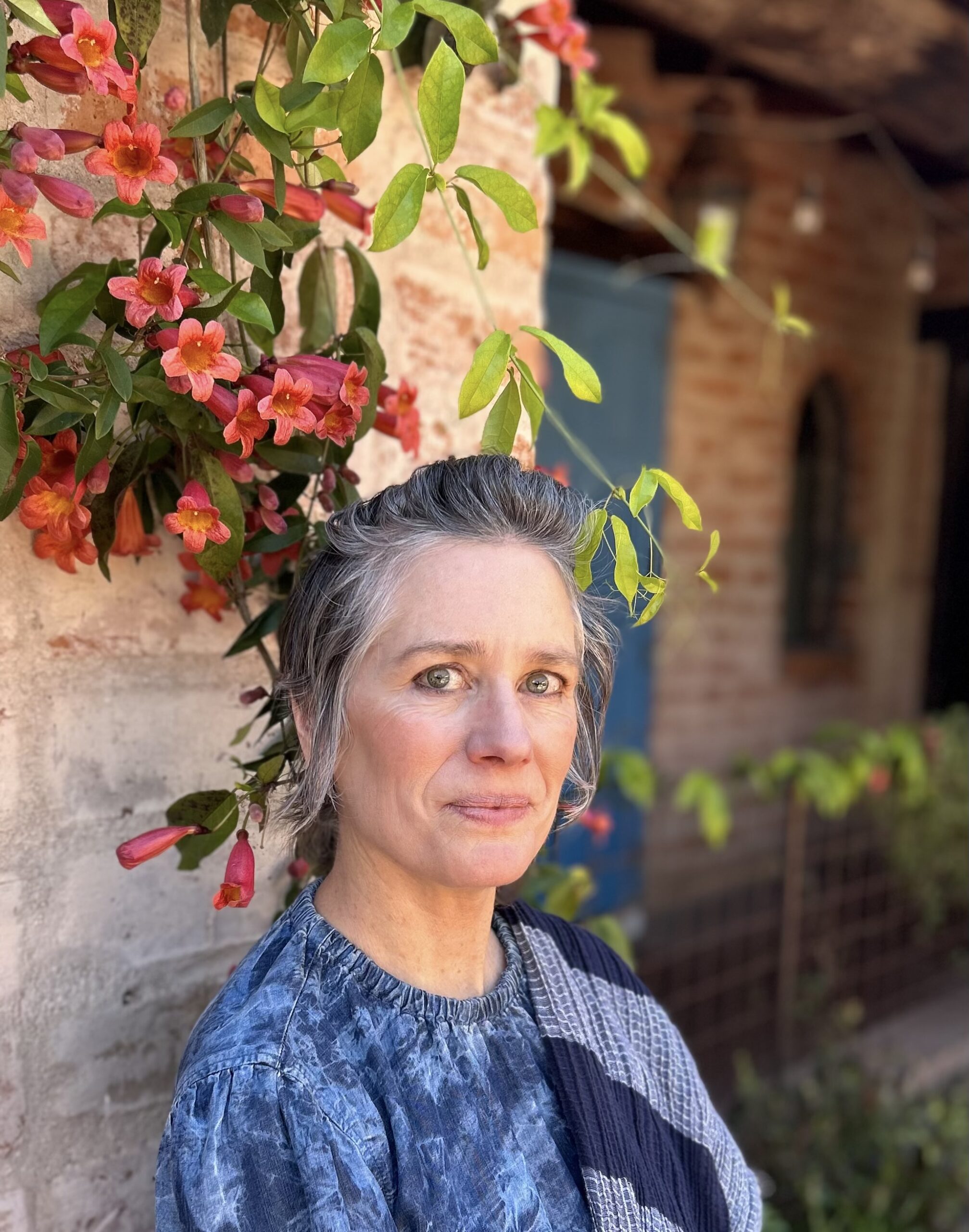 Portrait of Niika Q with Flowers