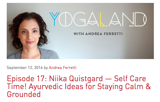 Calm & Grounded – Niika talks with Andrea Ferretti on YogaLand Podcast